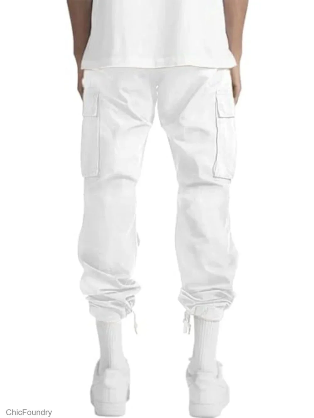 Men's Casual Joggers Pants Hiking Drawstring Chino Cargo Straight Leg
